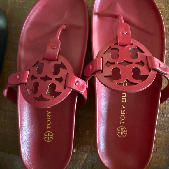 Tory Burch Shoes - Tory Burch Cherry Red Slide Sandals